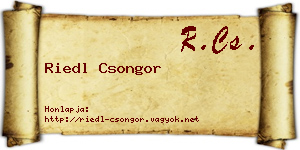 Riedl Csongor névjegykártya